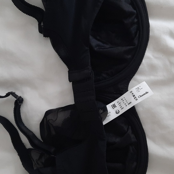 Chantelle underwire unlined black bra, 32G, NWT! - Picture 6 of 6